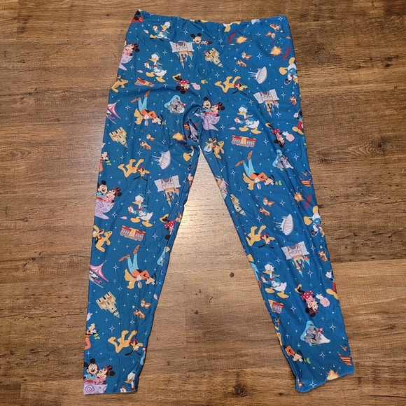 Disneyparks leggings womens Size Large Goofy Minnie Mouse Mickey Disney large - Picture 1 of 4